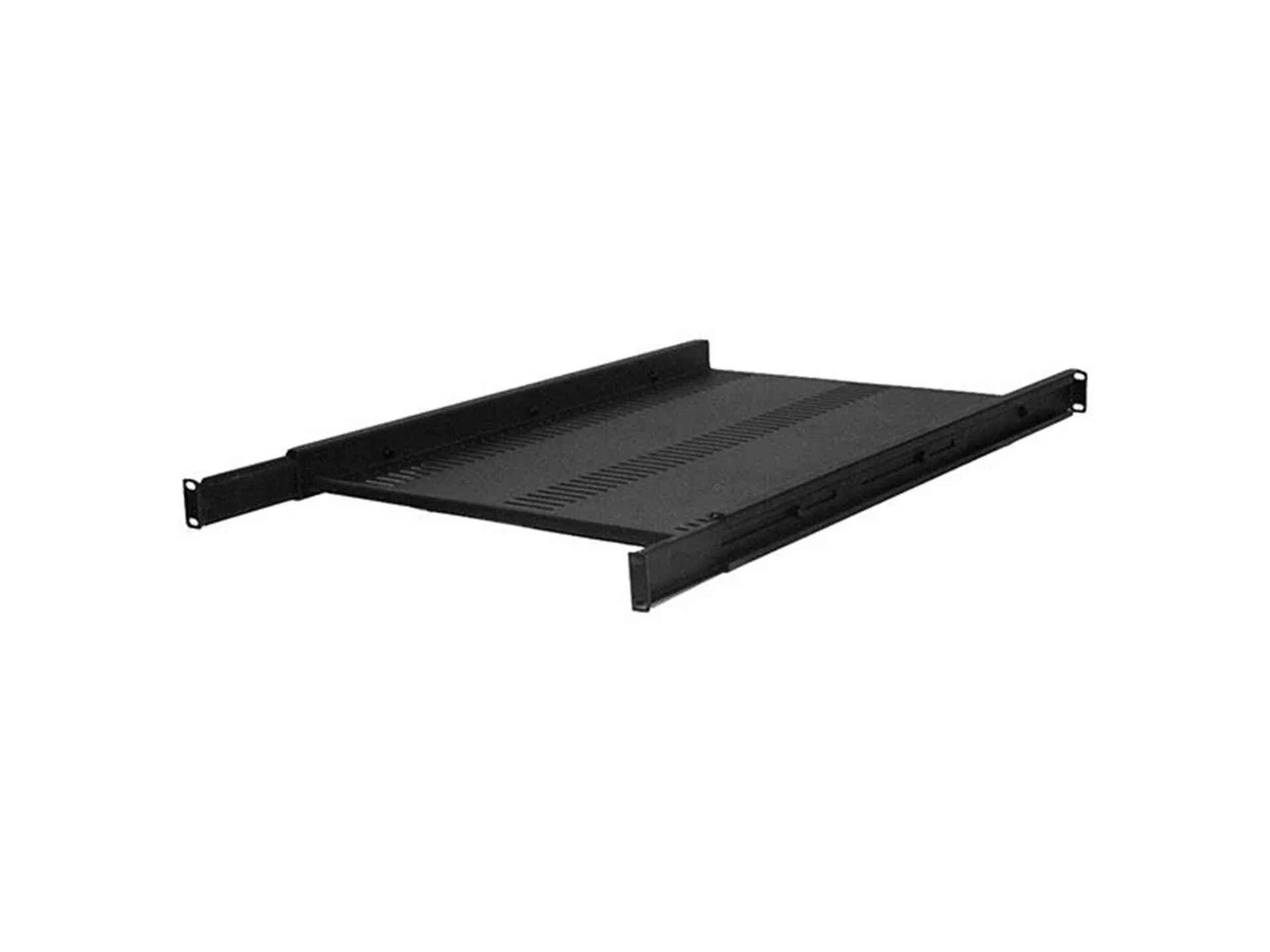 Fixed Vented Heavy Duty Shelf, 1U, 19 inch x 18 inchd, Black