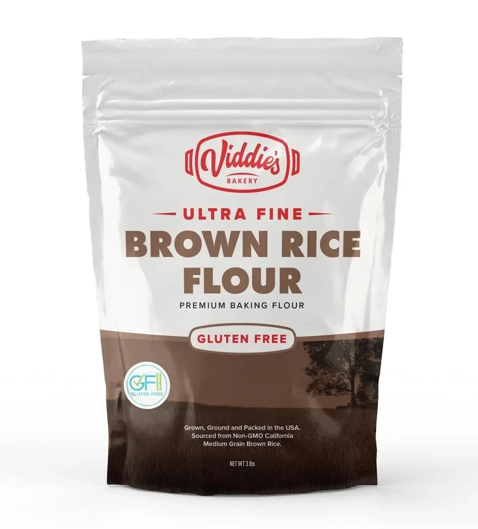 Viddies Bakery Ultra Fine Brown Rice Flour - Gluten Free (3 Pound Bag)