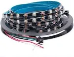 WS2812B LED Strip Individual Addressable Light Full Color SMD 5050 RGB Pixel Strip DC5V (30Pixels/m 150Pixels 16.4FT 150LEDS Waterproof IP65, Black PCB)