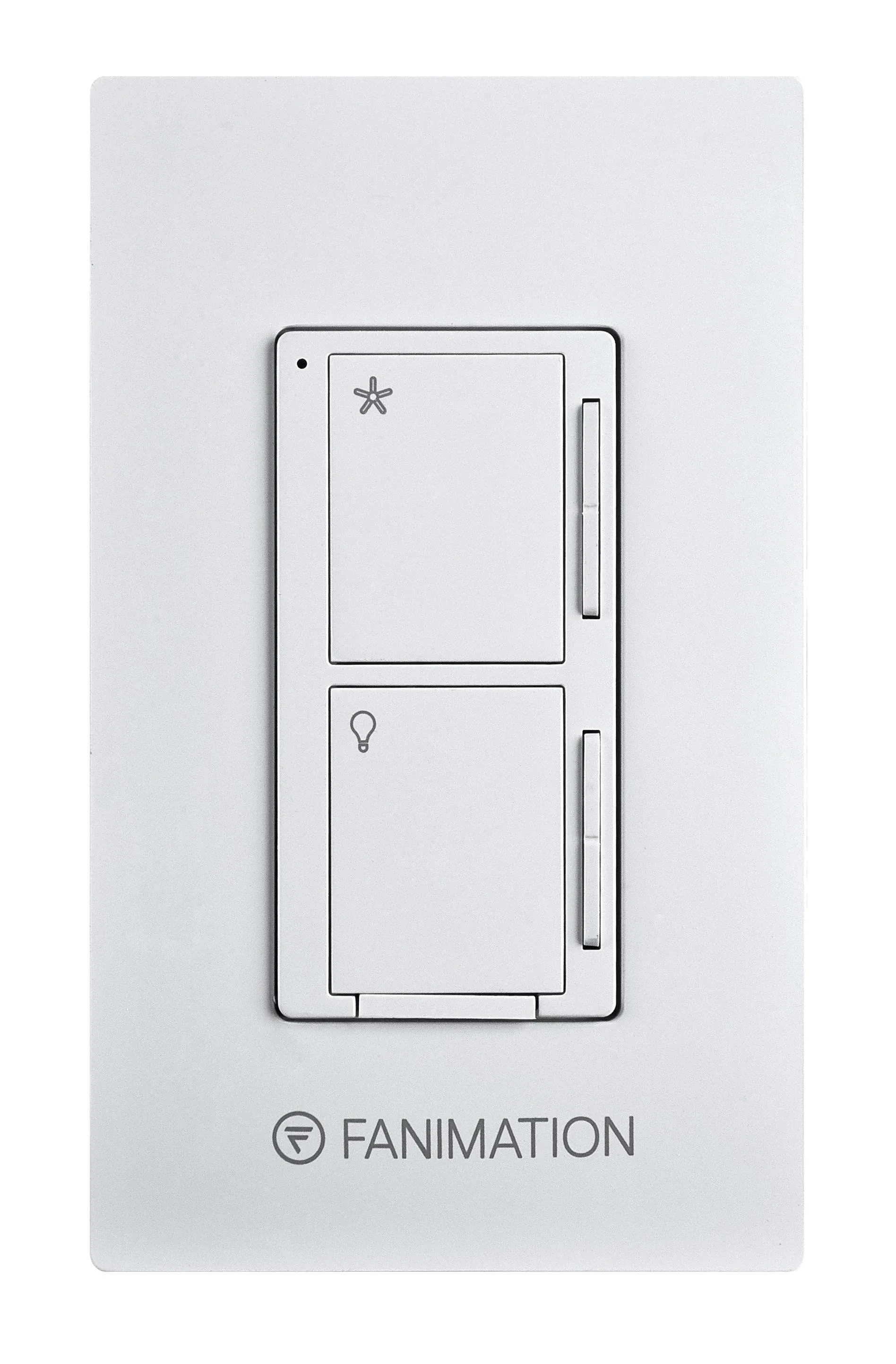 Fanimation WC2 White 3 Speed Fan &amp; Light Wall Control