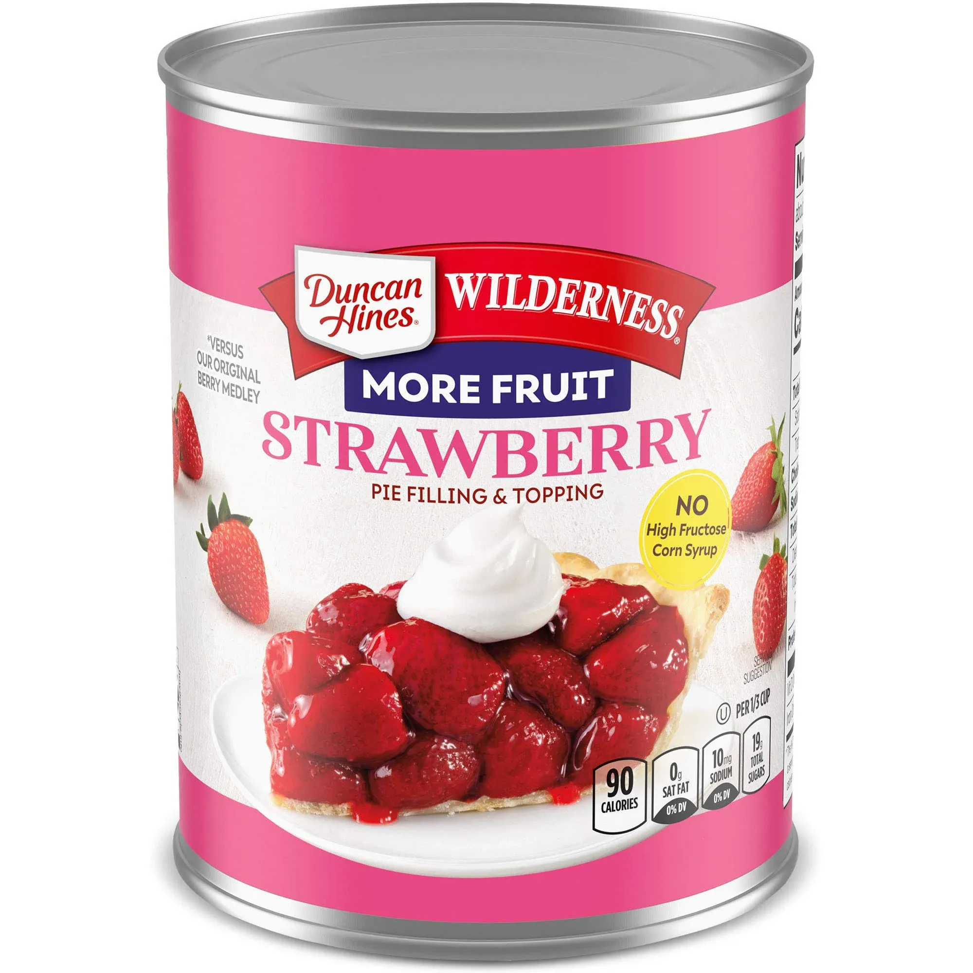 Duncan Hines Wilderness Premium Pie Filling & Topping, Strawberry, 21 oz