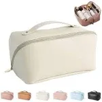 Large Capacity Travel Cosmetic Bag for Women,Makeup Bag Travelling PU Leather...