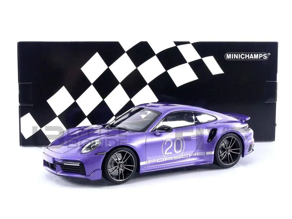 2021 POSCHE 911 TURBO S SPORTDESIGN #20 PURPLE 1/18 DIECAST MINICHAMPS 155069174