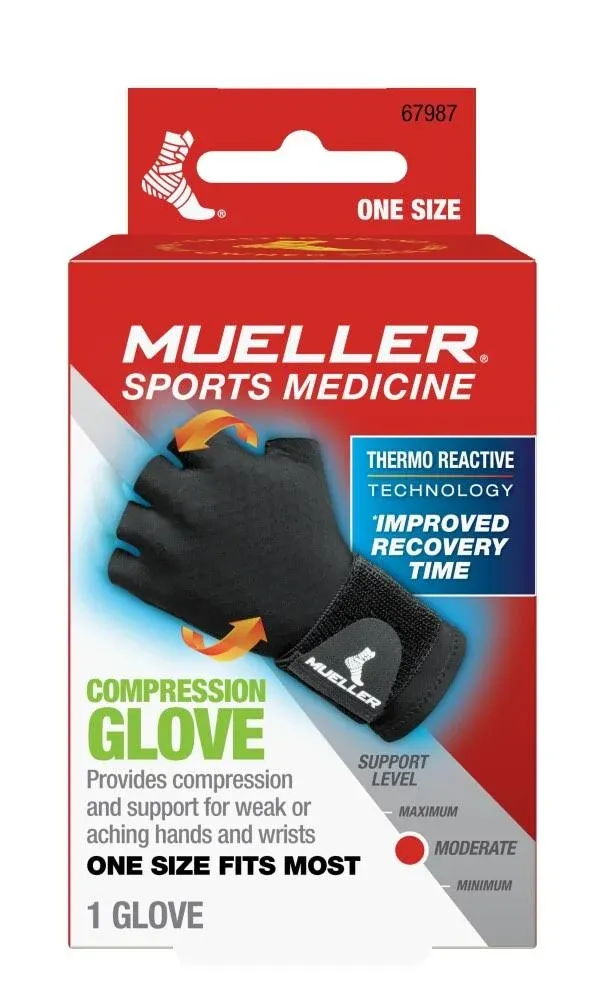 MUELLER REVERSIBLE COMPRESSION GLOVE ( BLACK )