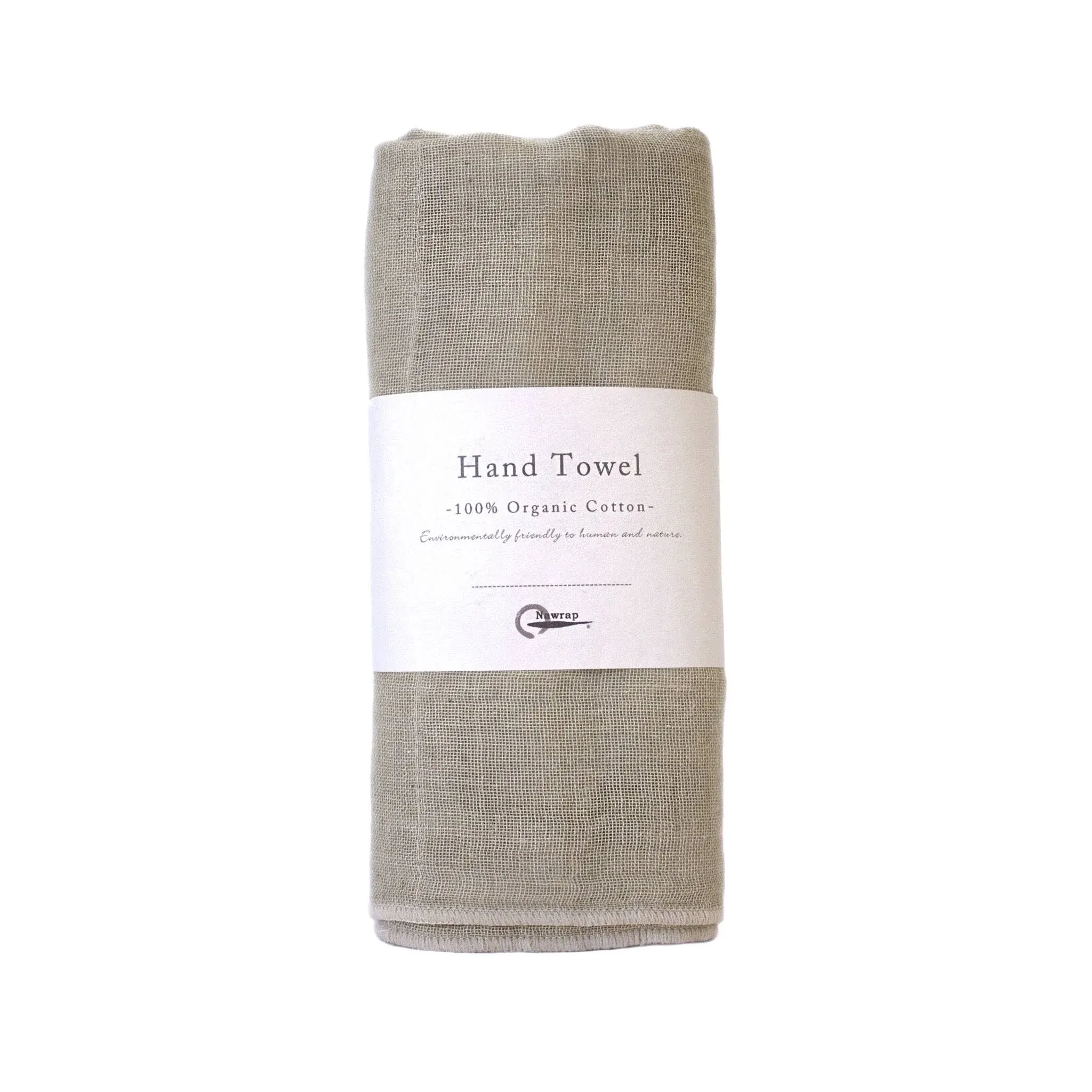 IPPINKA Nawrap Organic Cotton Hand Towel, Made in Japan, Durable, Absorbent and Quick-Dry, 4 Ply, 14 x 33.5 in - Green