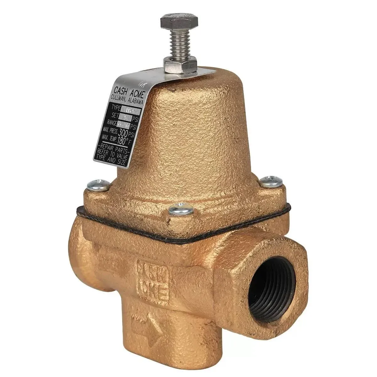 Cash Acme 3/4 Inch EB75 FPT x FPT Pressure Regulator Valve (PRV), 45 PSI, 23000-0045