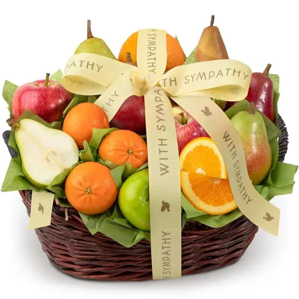 A Gift Inside with Sympathy California Bounty Fruit Gift Basket