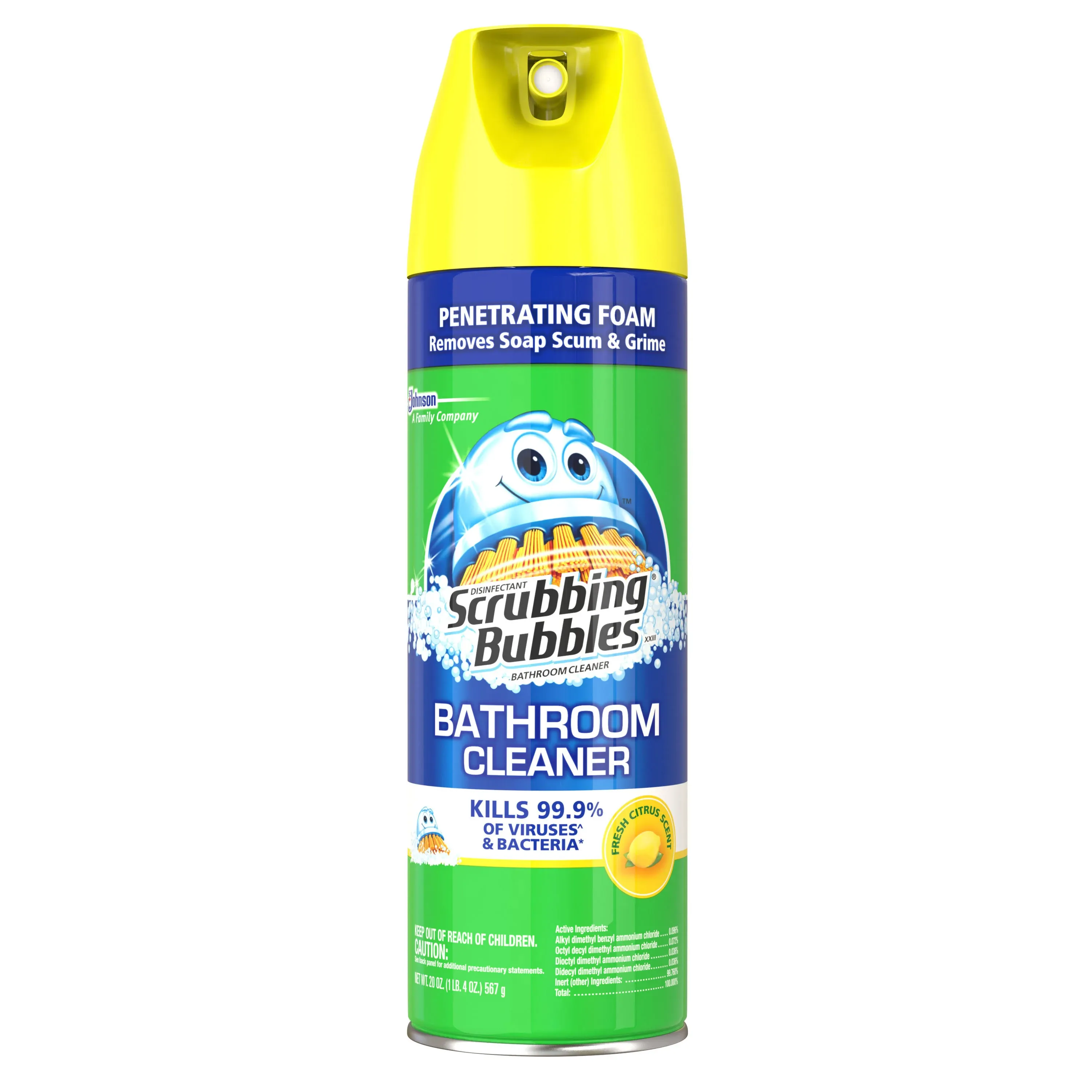 Scrubbing Bubbles Bathroom Grime Fighter, Disinfectant, Citrus - 20 oz