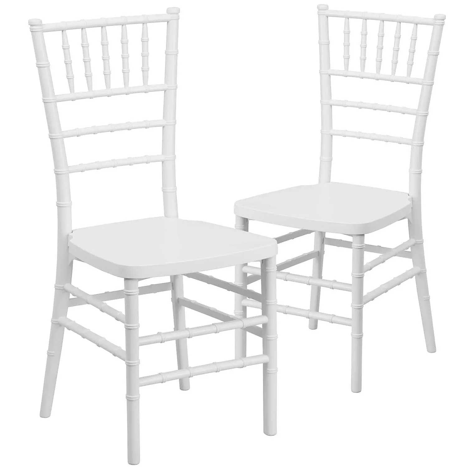 Flash Furniture HERCULES PREMIUM Series Resin Chiavari Chair White 2 Pack