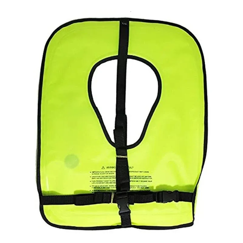 Scuba Choice Adult Neon Yellow Snorkel Vest with Name Box, X-Large