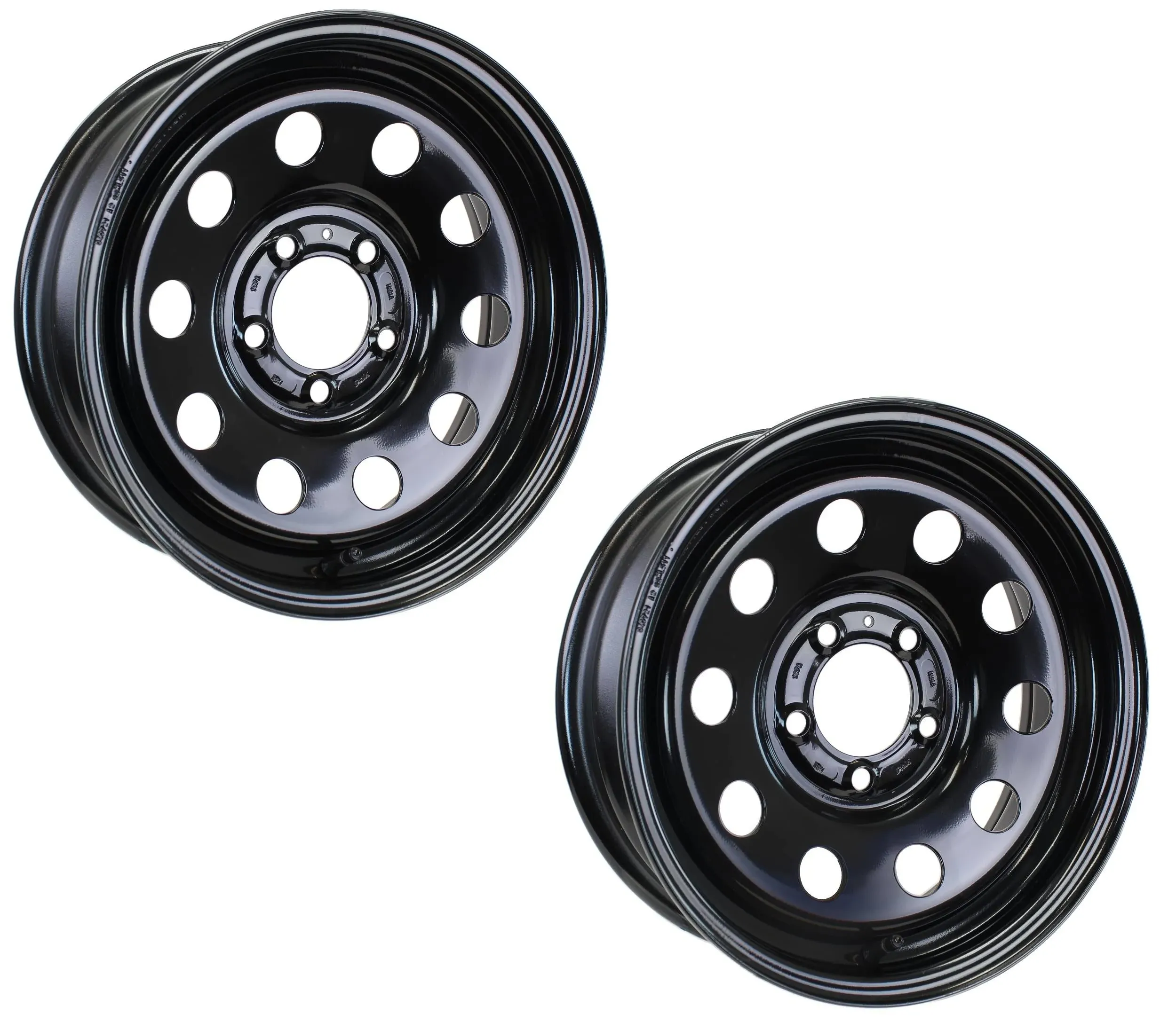 2-Pack Trailer Wheel Black Rims 15 x 5 Modular Style 5 Lug On 4.5 in.