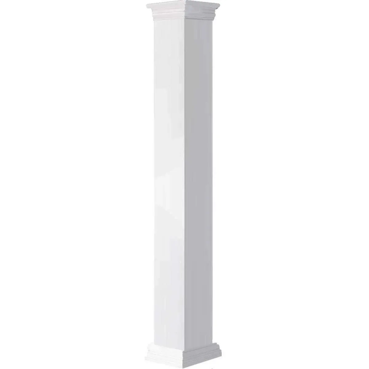 6"W x 6\'H Craftsman Classic Square Non-Tapered Smooth Column w/ Prairie Capital & Base