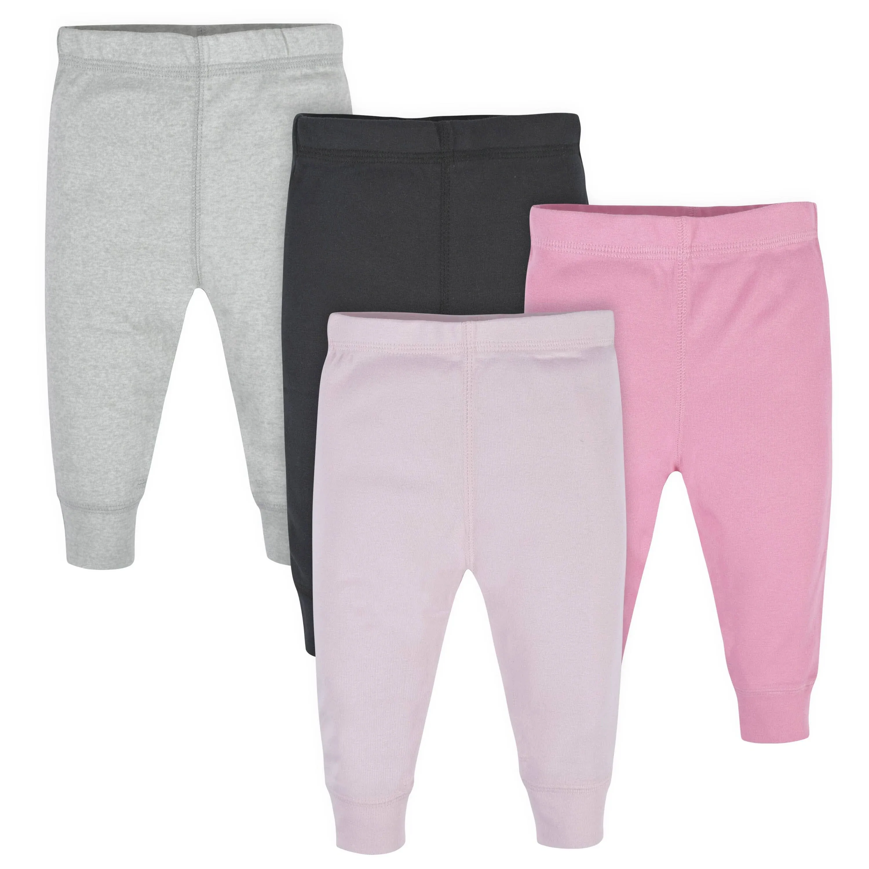 Gerber 4-Pack Baby Girls Assorted Active Pants - Newborn