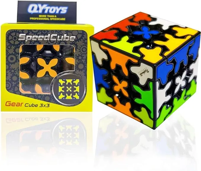 Lovk Magic Cube,Gear Cube,Speed Cube with 360-Degree Rotating Three-dimensional Gear Structure,Suitable for Brain Development Puzzle Games for