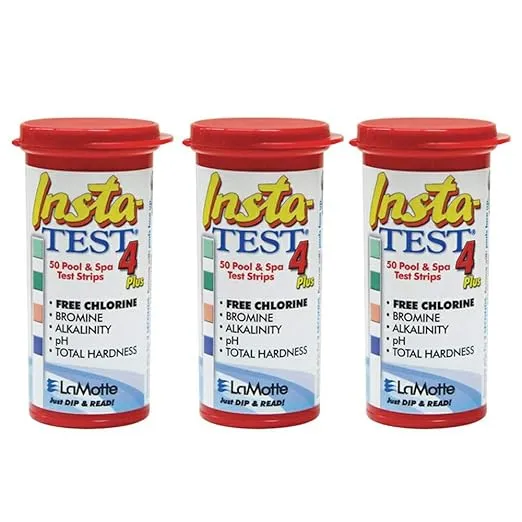 Lamotte Insta Test 4 Plus Strips 3pck Free Chlorine, Bromine, Alkalinity, & More