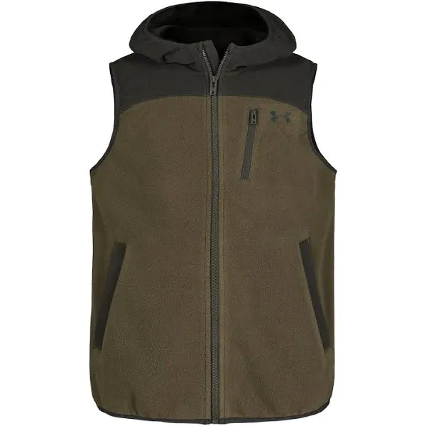 Under Armour Boys' Vest, Zip-up Or Button-up Style, Hooded, Lightweight & Warm