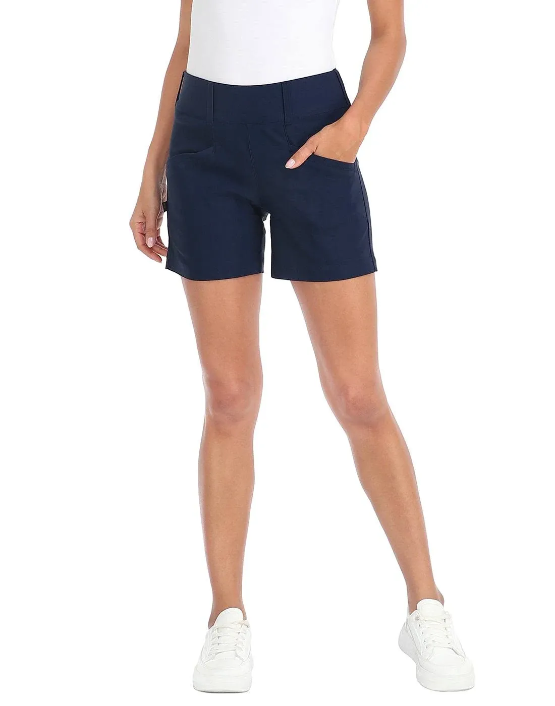 LRD Womens Golf Shorts 5 Inch Inseam Quick Dry Elastic Hiking Short with Pockets