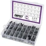 Swpeet 240Pcs 24 Kinds Different Electrolytic Capacitors Range 0.1uF-1000uF Assortment Kit, 10V/16V/25V/50V 