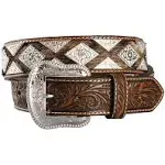 Nocona Western Belt Mens Hair Diamond Conchos N2509408