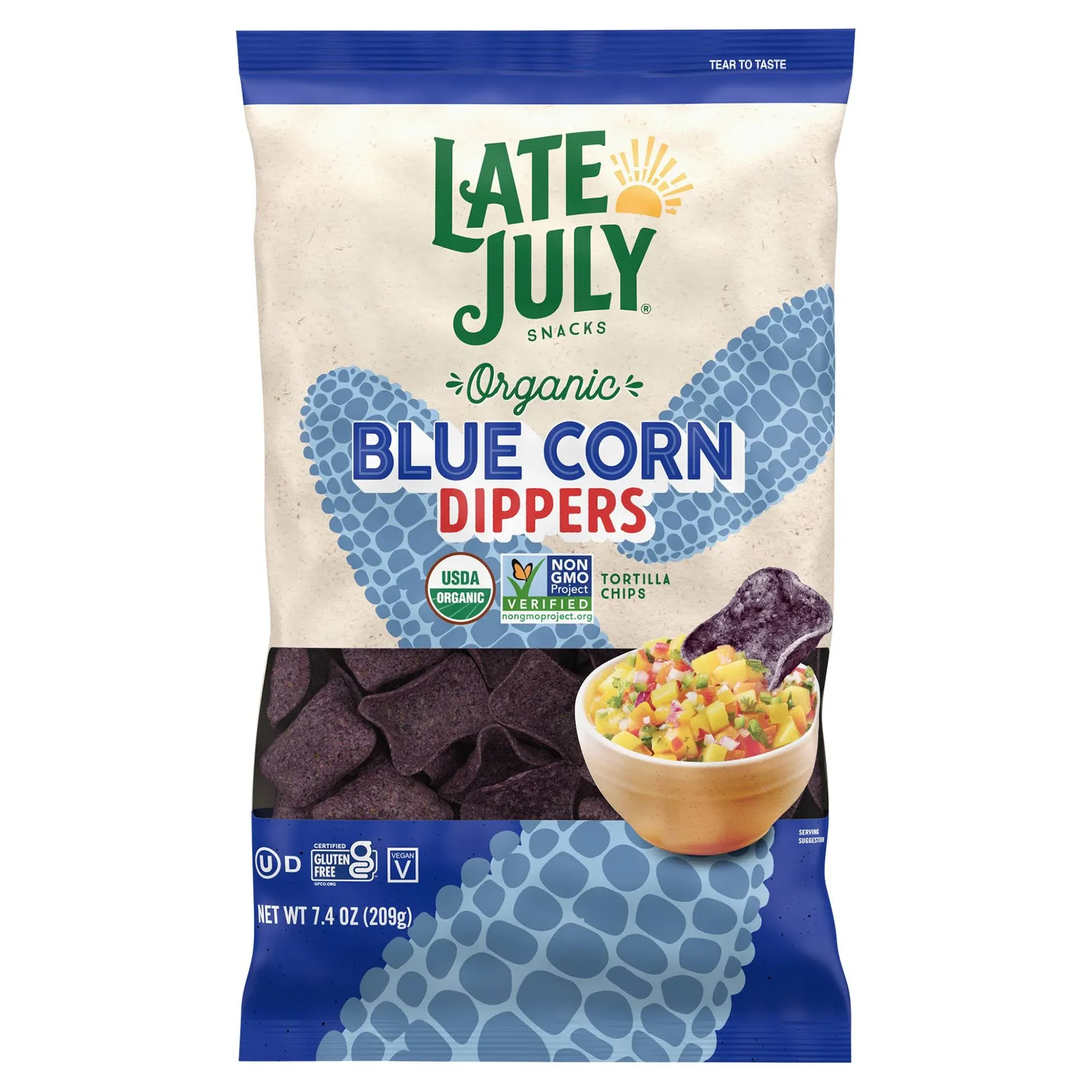 Late July Tortilla Chips Organic Blue Corn Dippers