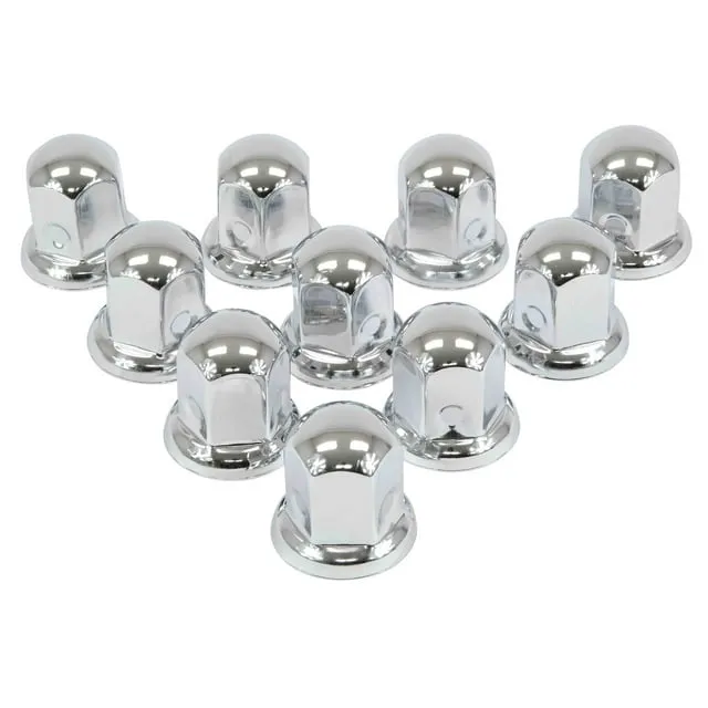 Chrome Metal Lug Nut Covers, 2&#034;(H), fits 33mm, push on (60 Pack)