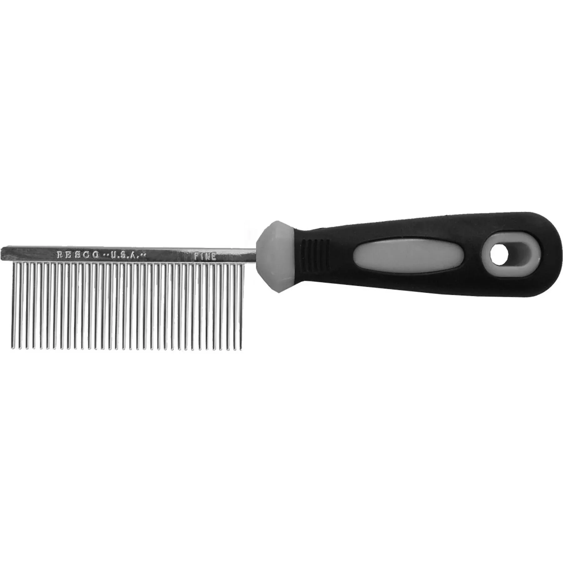 Resco Professional Anti-Static Dog, Cat, Pet Comb for Grooming, Steel Pins, Fine Tooth Spacing