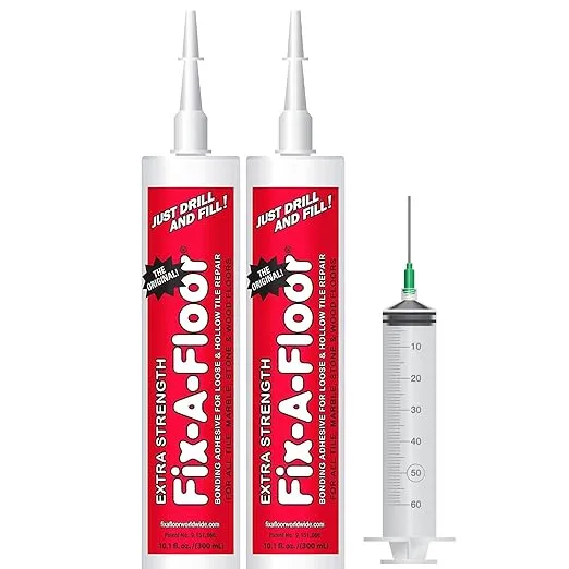 The Original Fix-A-Floor Repair Adhesive for Loose & Hollow Tile & Wood Floors! 2 ...