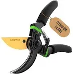 GrowIt 8&#034; Professional Titanium Bypass Pruning Shears (T13) - Garden Shears