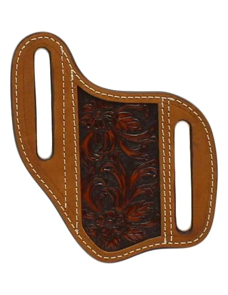 ARIAT Knife Sheath Leather Embossed Floral Brown