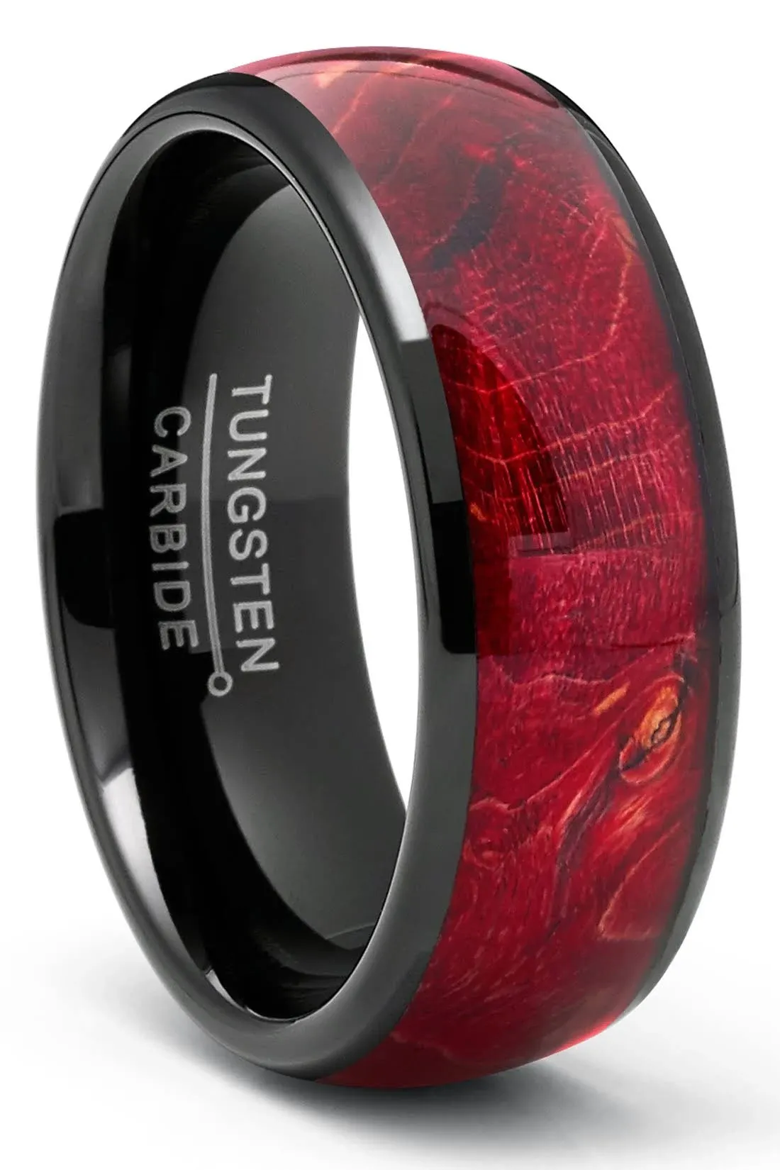 Metal Masters Co. Men's Black Tungsten Wedding Band