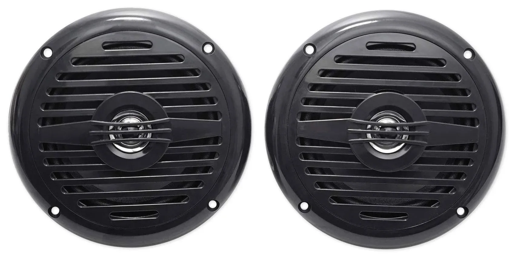 Pair Rockville MS525B 5.25" 400 Watt Waterproof Marine Boat Speakers 2-Way Black