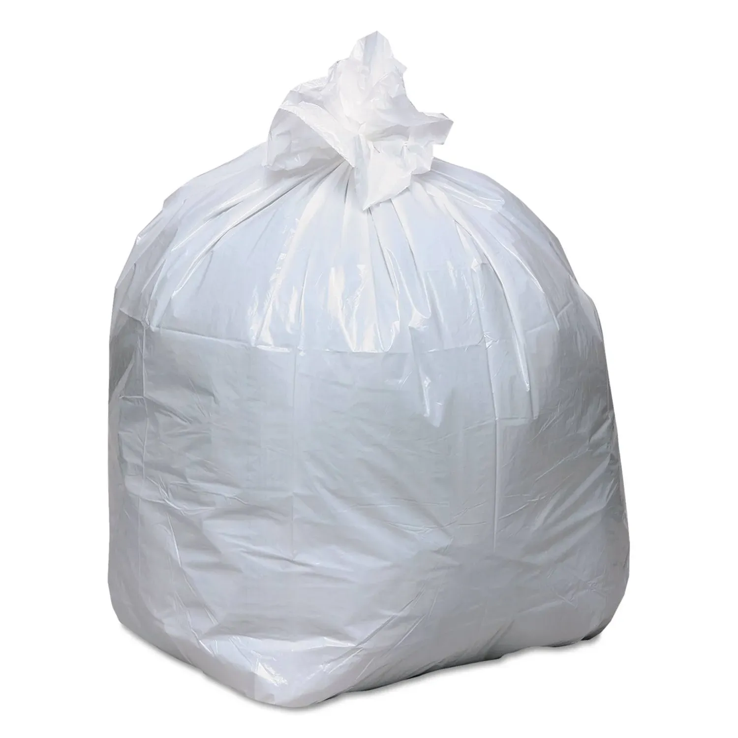 Earthsense Commercial RNW1K150V Recycled Can Liner, 13 gal, .85 mil, 24" x 33", White (Pack of 150)