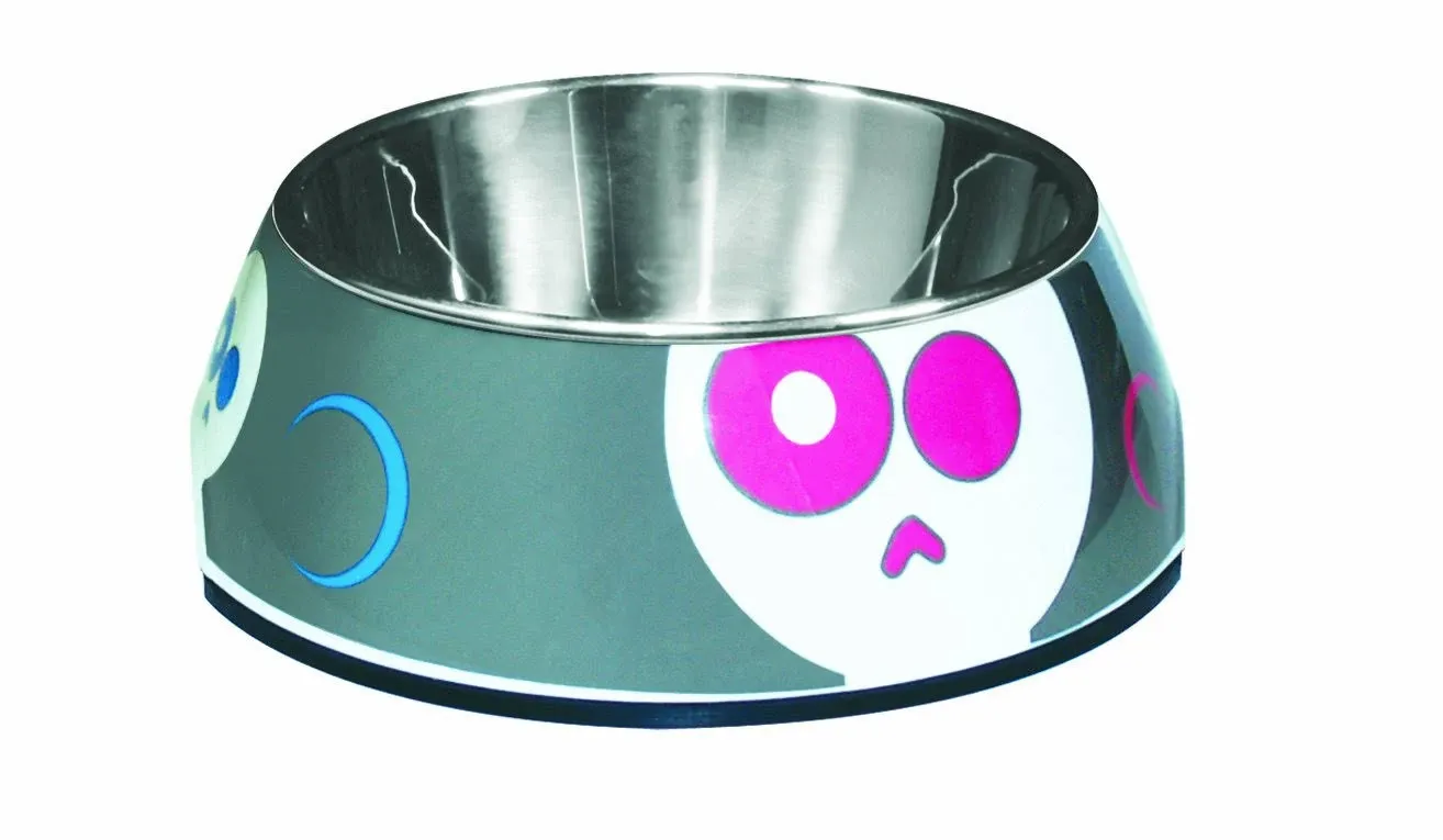 Dogit  Style Bowl, Electric Skulls ,Xs,  by Dogit