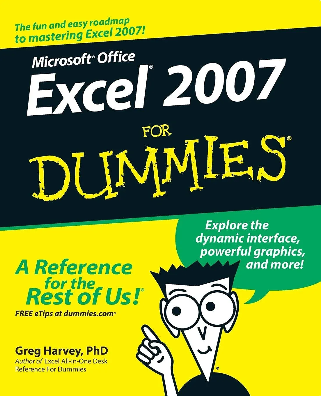 EXCEL 2007 FOR DUMMIES By Greg Harvey **BRAND NEW**