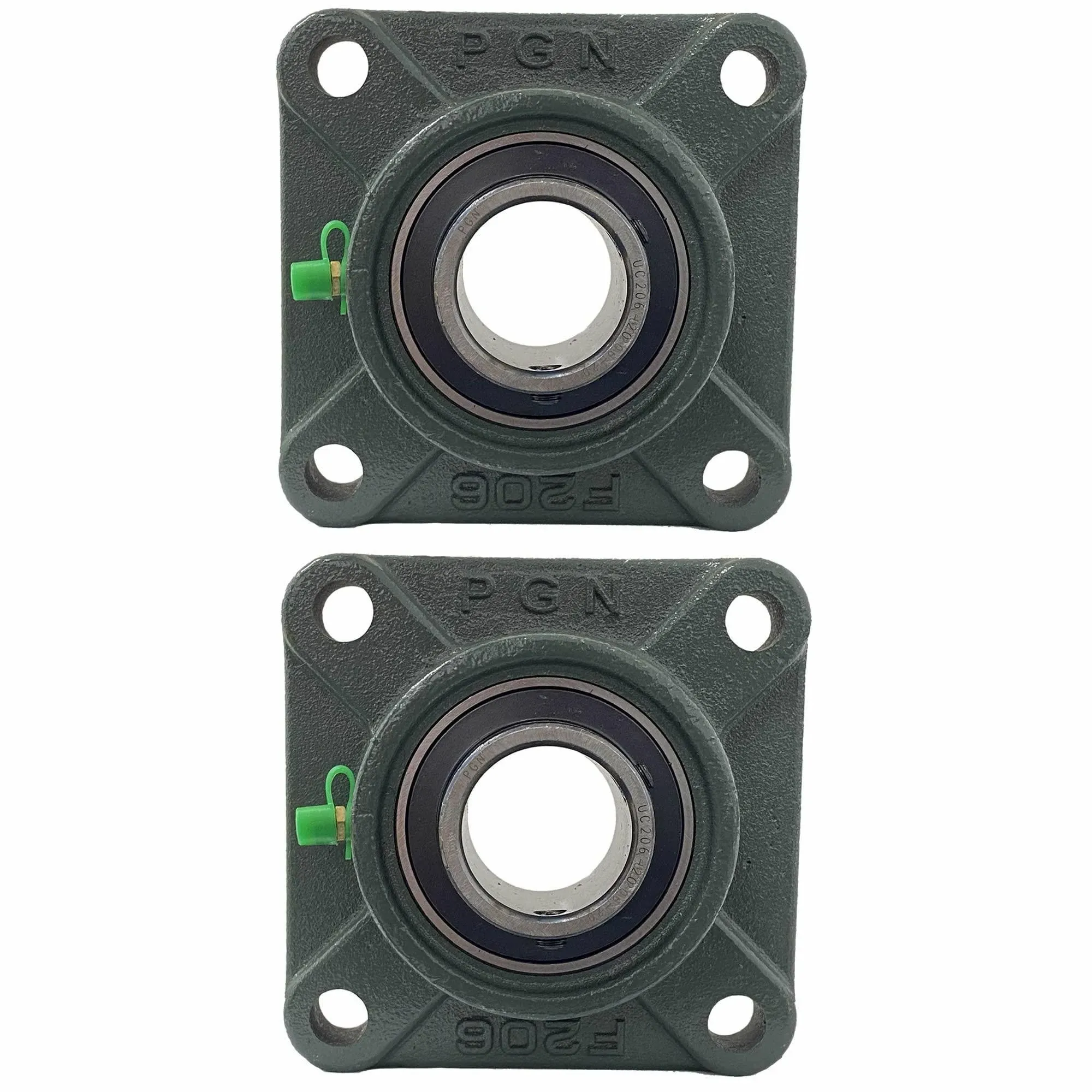 PGN UCF206-20 Pillow Block Bearing - Pack of 2 Square Flange Mounted Pillow B...