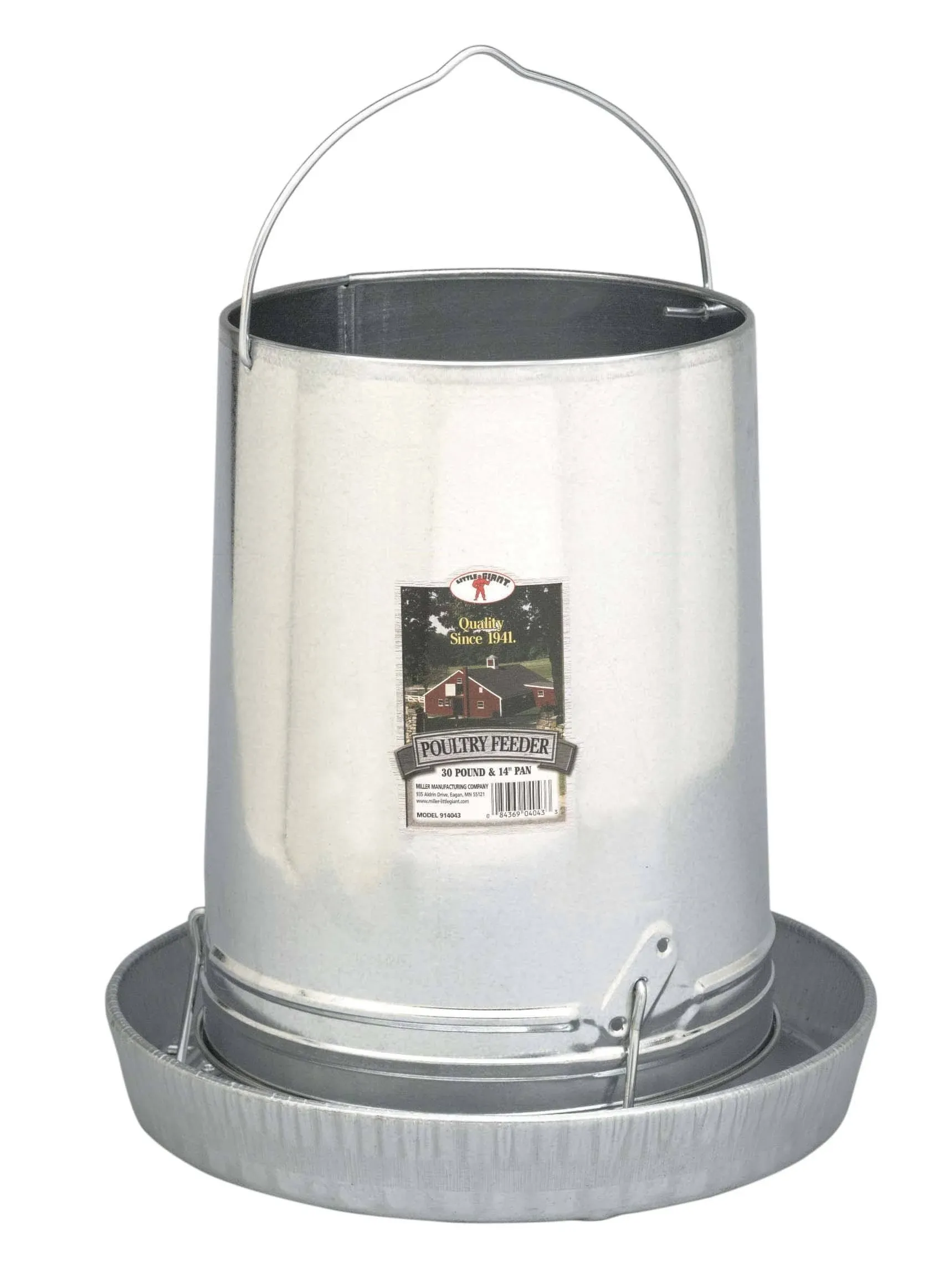 Little Giant Hanging Metal Poultry Feeder - 30 lbs