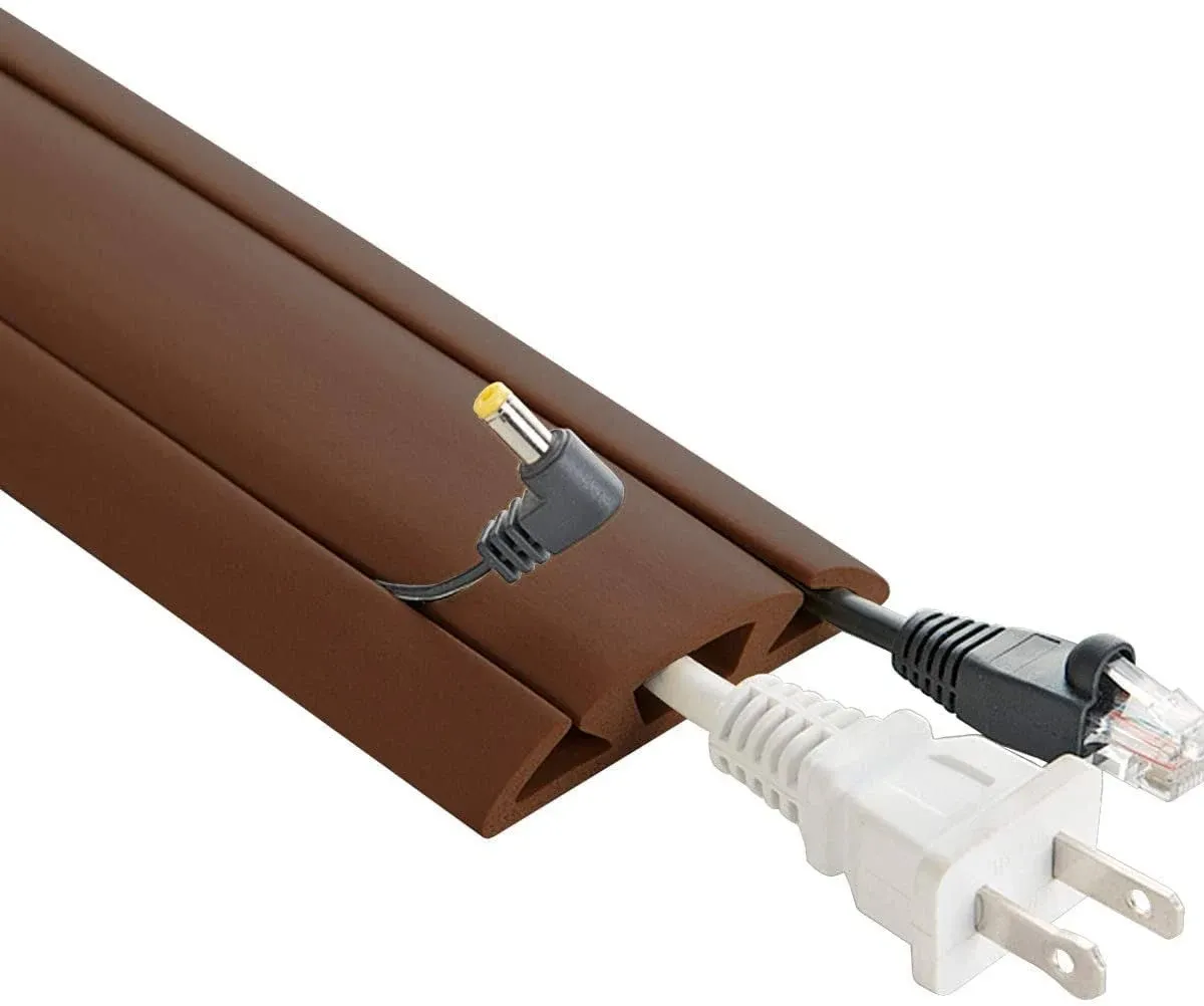 UT Wire Cord Protector & Cover with 3 Channels, Beige, 5'