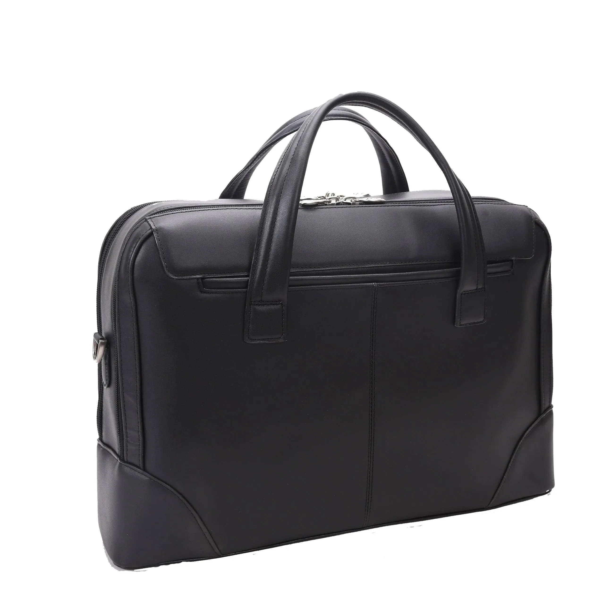 McKlein USA Harpswell 17" Leather Dual Compartment Laptop Briefcase Assorted Colors - LuggageDesigners