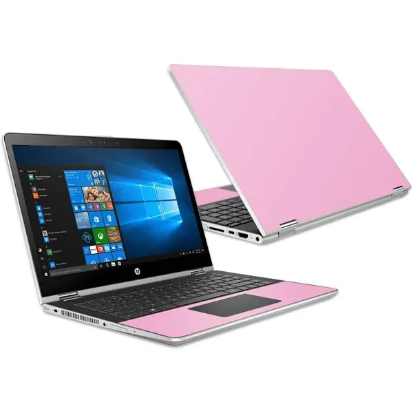 MightySkins Skin for 15.6 in. 2018 HP Pavilion X360, Solid Pink