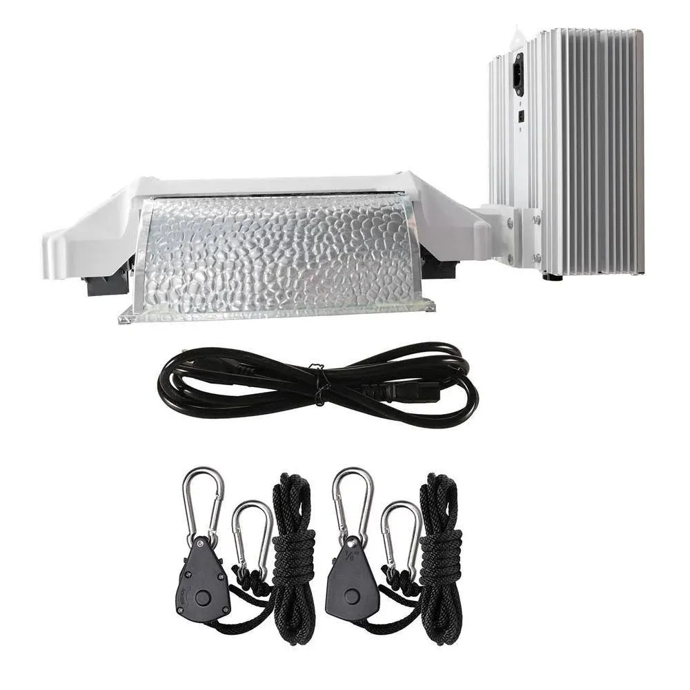 Hydro Crunch DE02-1000-ROPE 1000-Watt Double Ended HPS Pro Series Enclosed Style Grow Light System 120-Volt/240-Volt, White