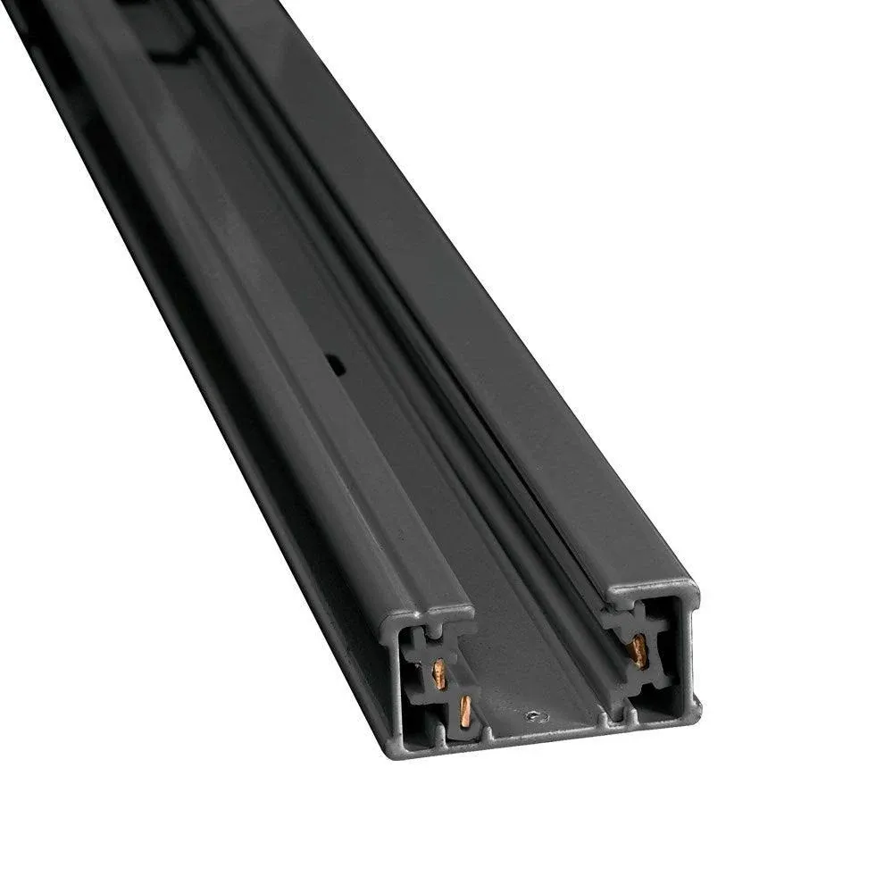 H-Type Black Single Circuit Track Ceiling Light 