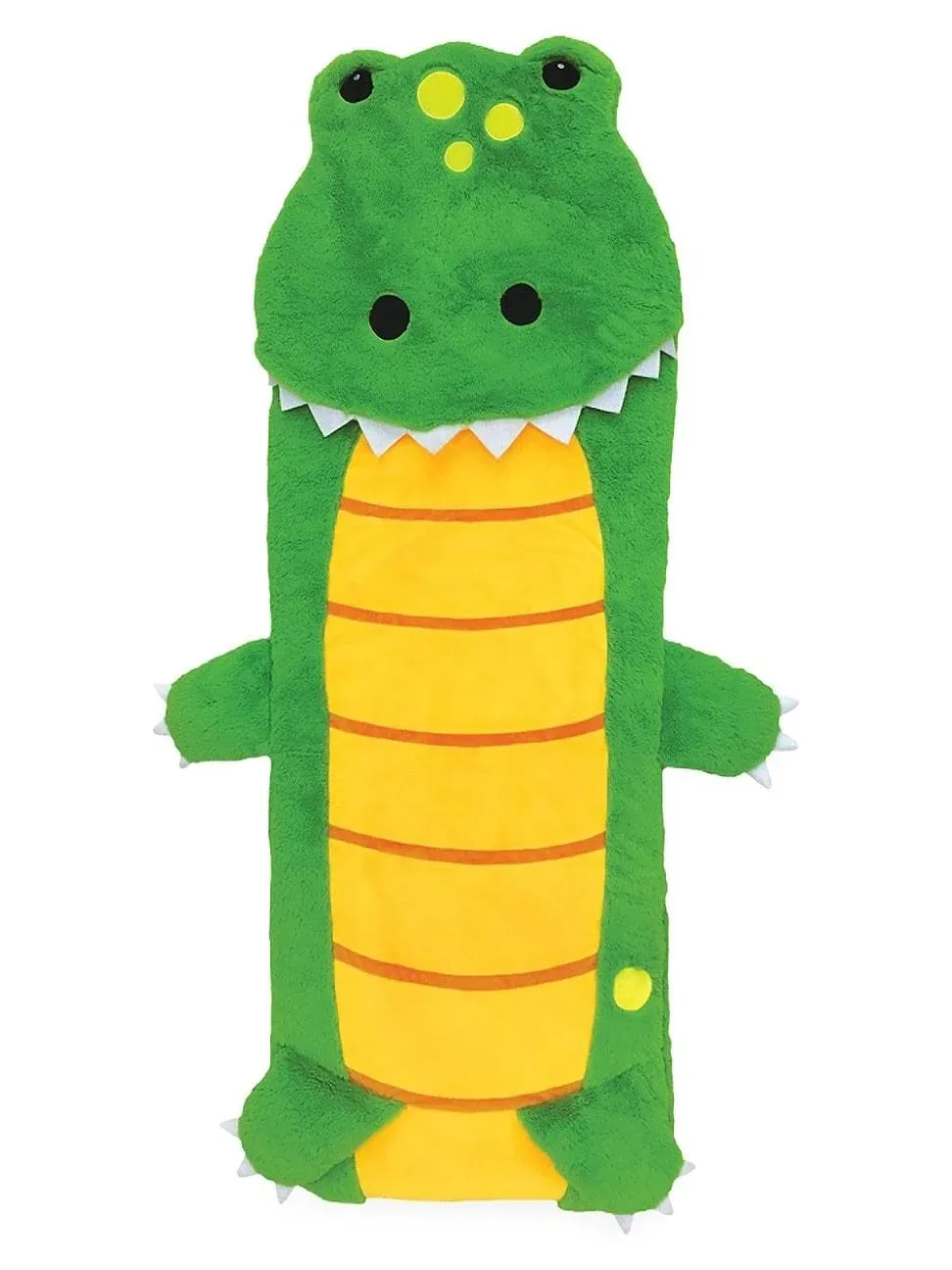 iscream Dinosaur Buddy 73&#034; x 25&#034; Faux Sherpa-Lined Plush Fleece Zippered Slee...