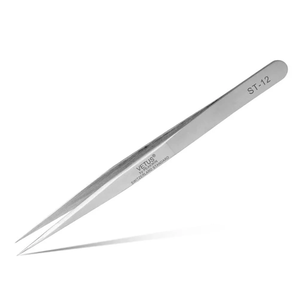 Vetus Tweezer Non-magnetic Stainless Steel Pointed Tip ST-12