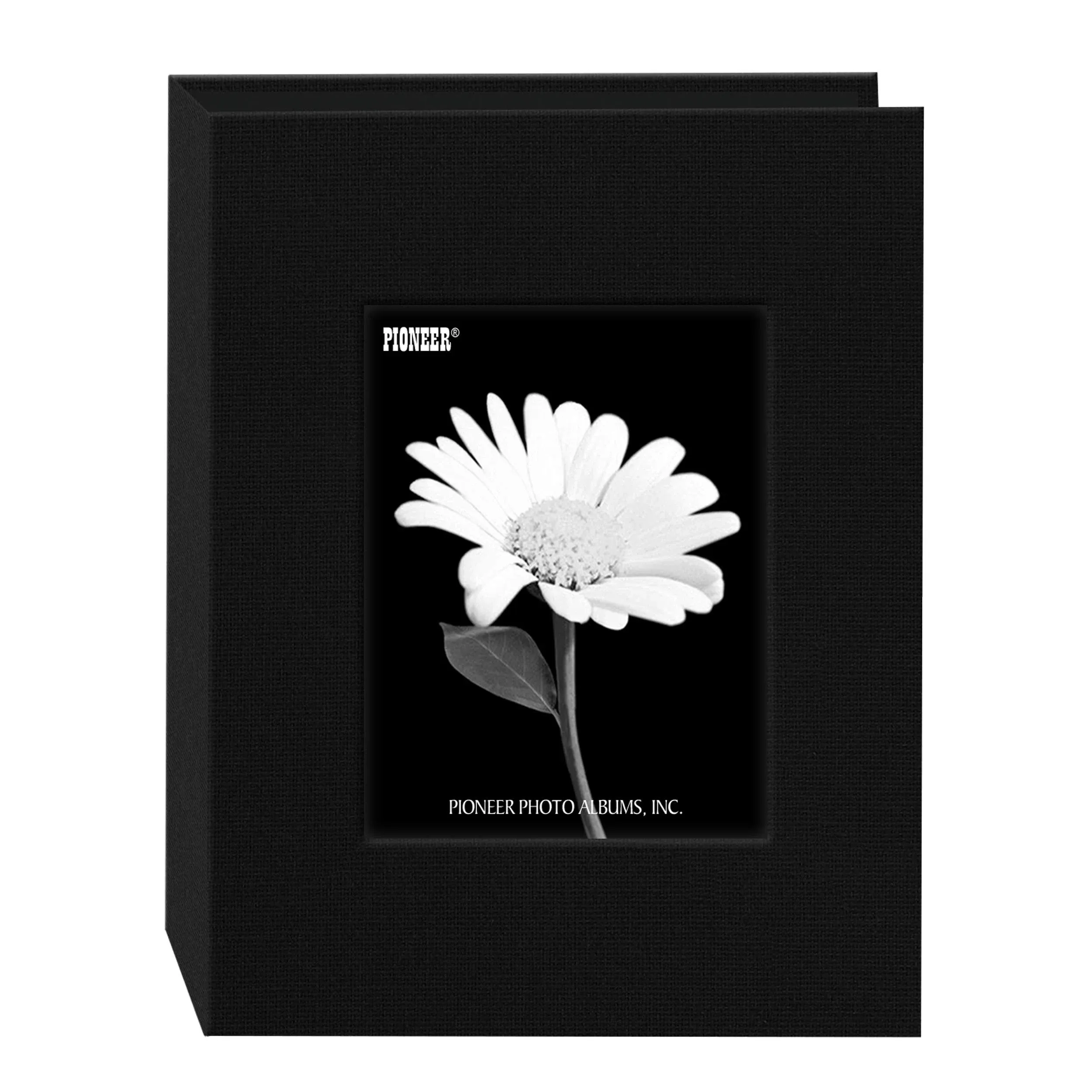 Pioneer 24 Pocket Fabric Frame Cover Photo Album, Deep Black