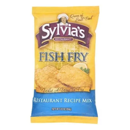 Sylvia's Fish Fry Mix, 10 Ounce Packages (Pack of 9)