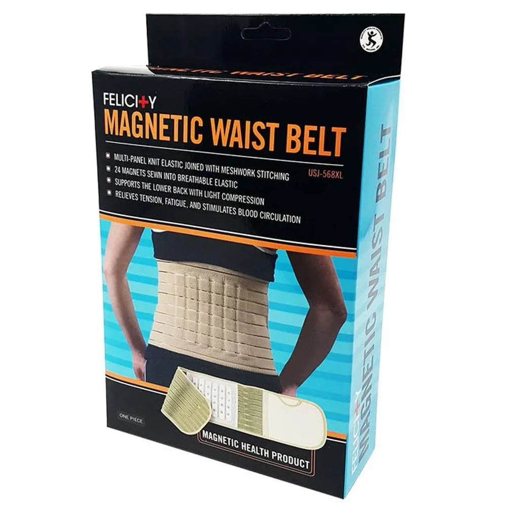 Collections Etc Felicity Magnetic Waist Belt (Beige- Large)