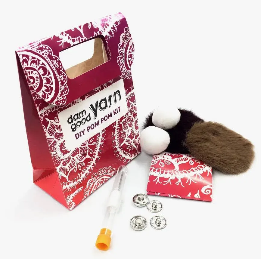 Darn Good Yarn DIY Faux Fur Pom Pom Kit