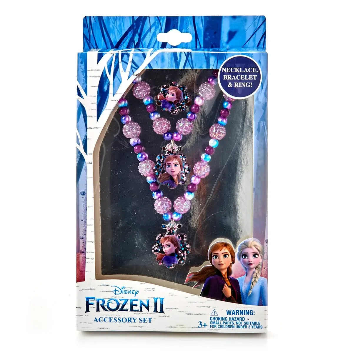 Luv Her Frozen 2 Girls 3 Piece Costume Toy Jewelry Box Set With Purple Bead B