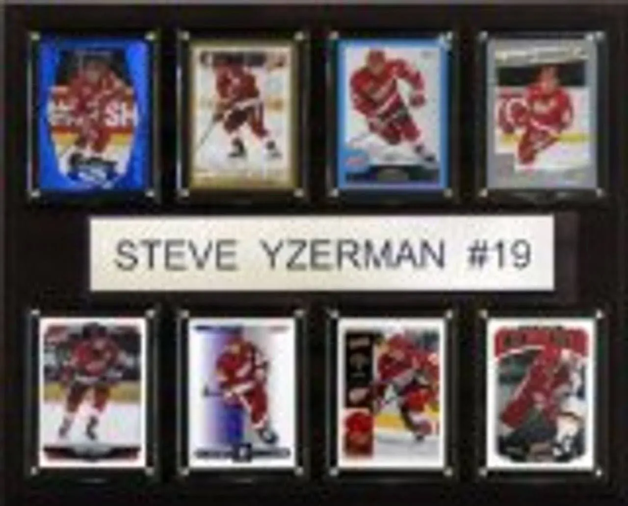 C & I Collectables NHL Steve Yzerman Detroit Red Wings 8 Card Plaque