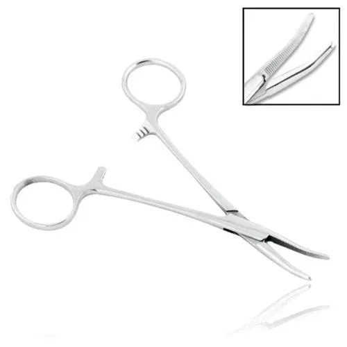 7&#034; Fishing Curved Hemostat Forceps Locking Clamps Stainless Steel